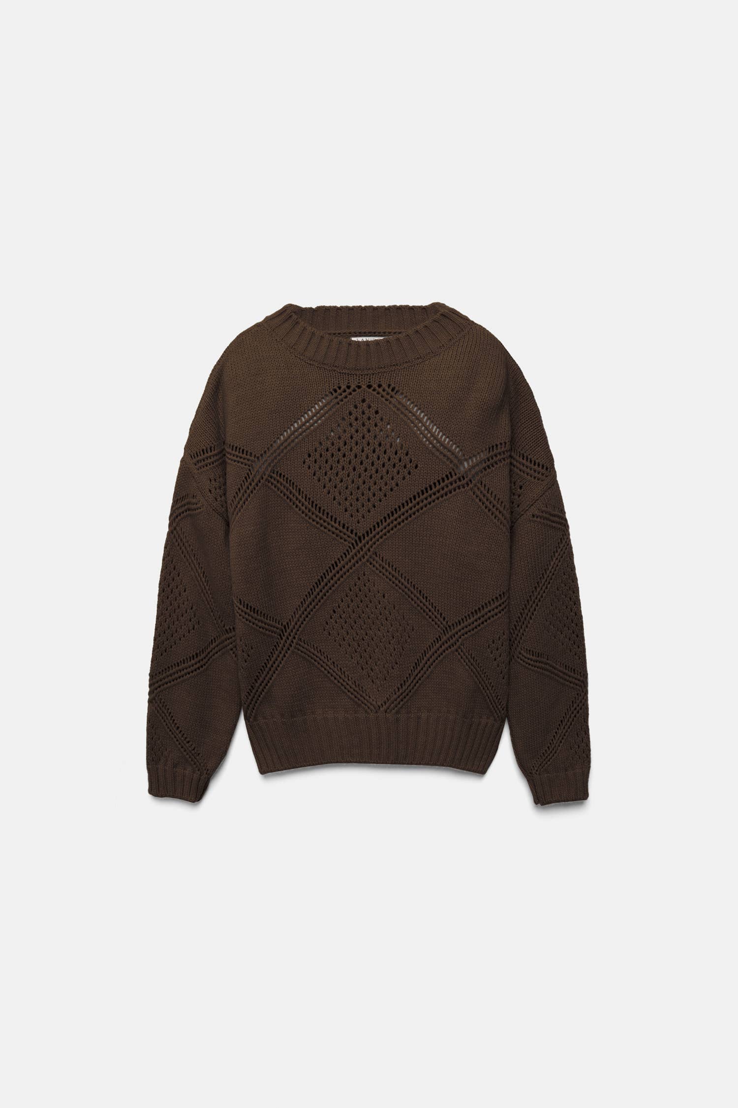 Maglione strutturato in maglia con girocollo