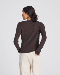 Top a Maniche Lunghe Freja in Cotone Bio a Coste