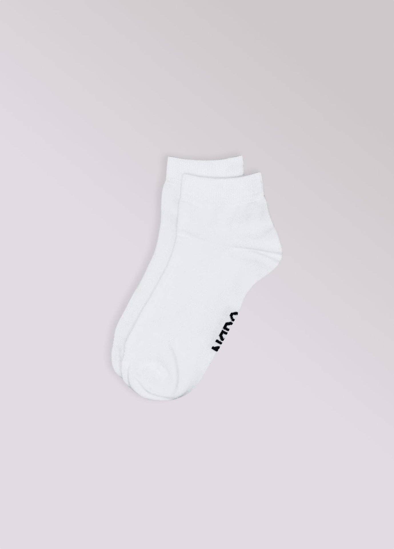 Calzini sneaker unisex traspiranti bianchi