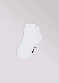 Calzini sneaker unisex traspiranti bianchi