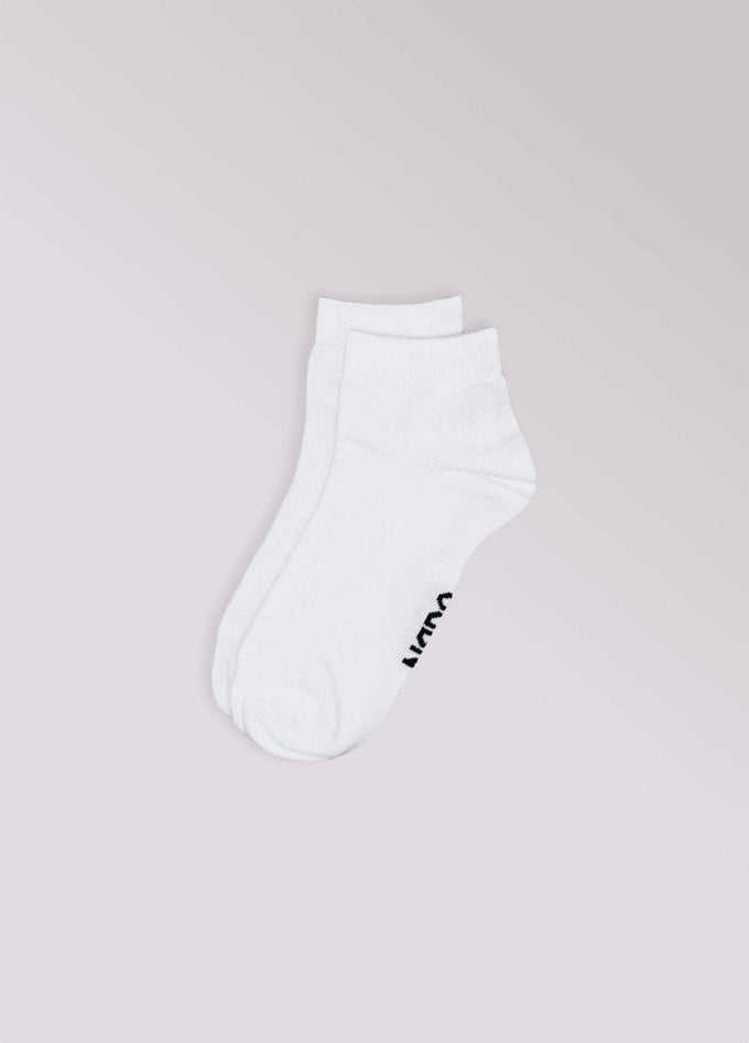 Calzini sneaker unisex traspiranti bianchi