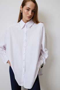 Camicia oversize in popeline