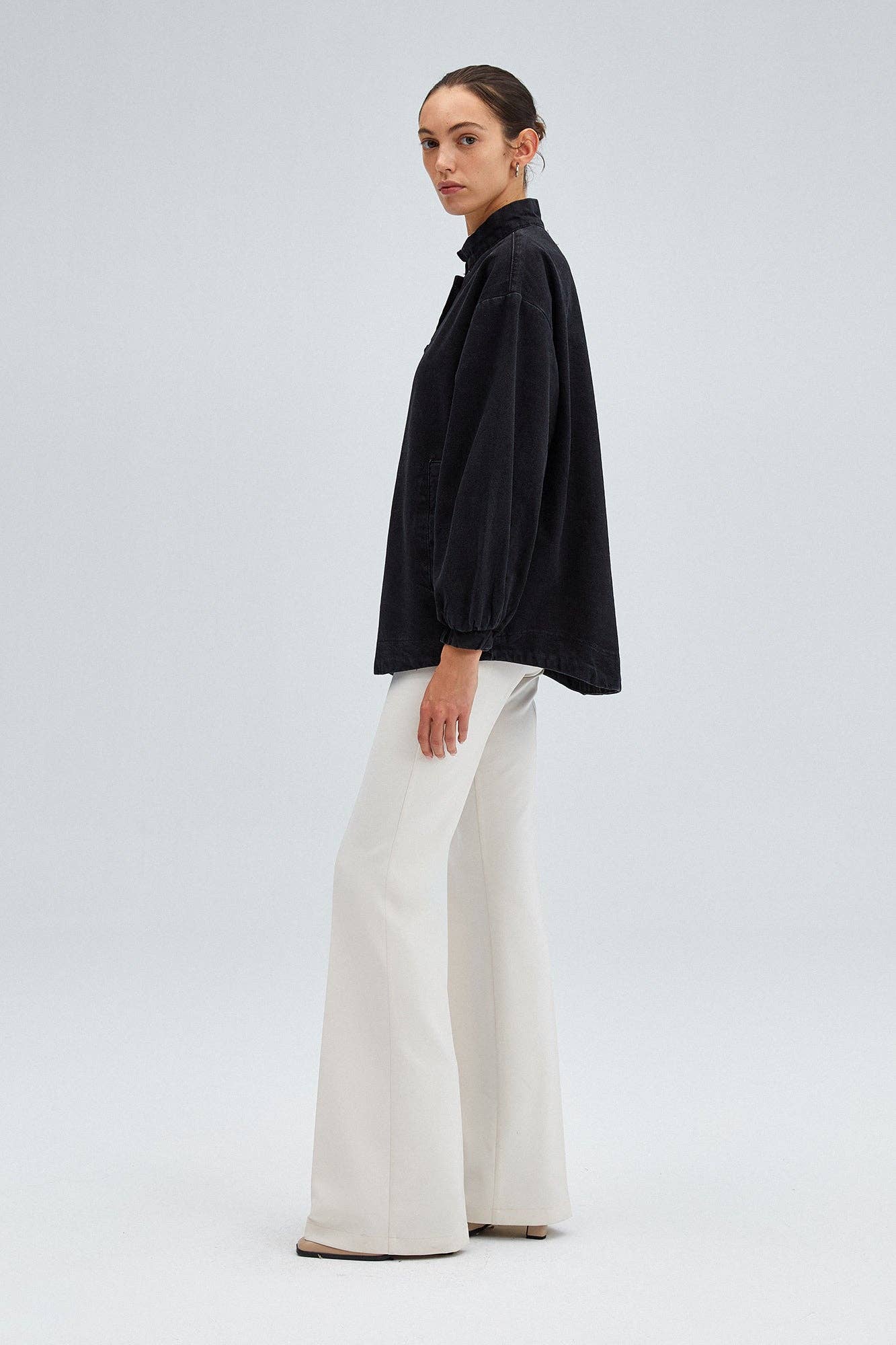 Giacca bomber oversize in denim