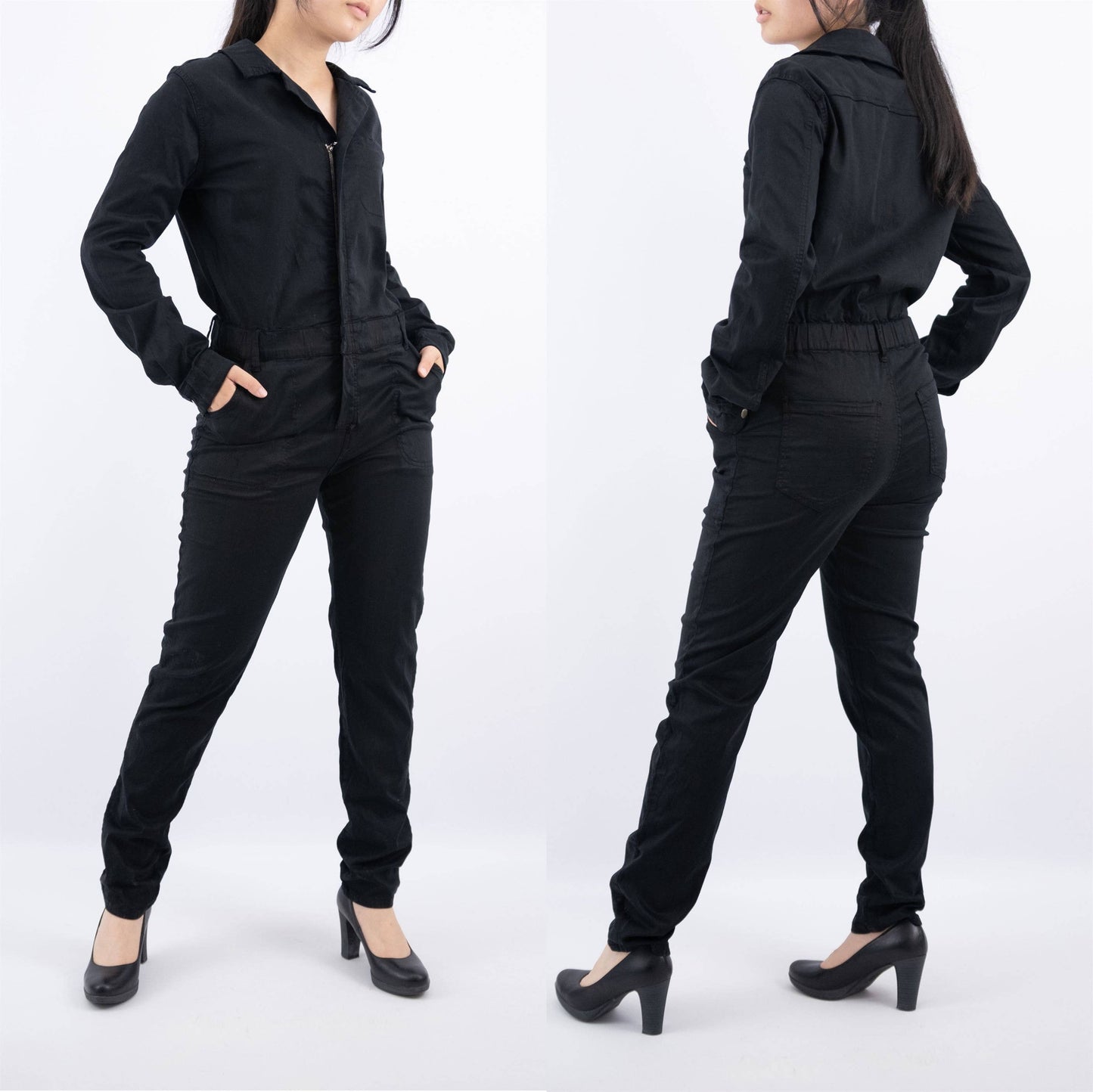 Tuta intera a maniche lunghe con zip