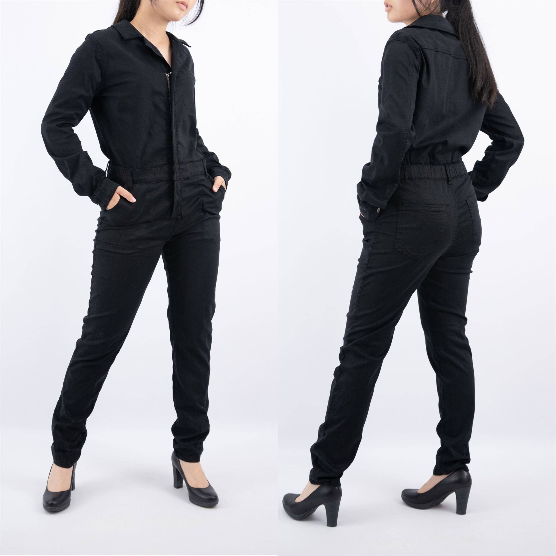 Tuta intera a maniche lunghe con zip