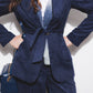 Blazer in velluto a coste con cintura