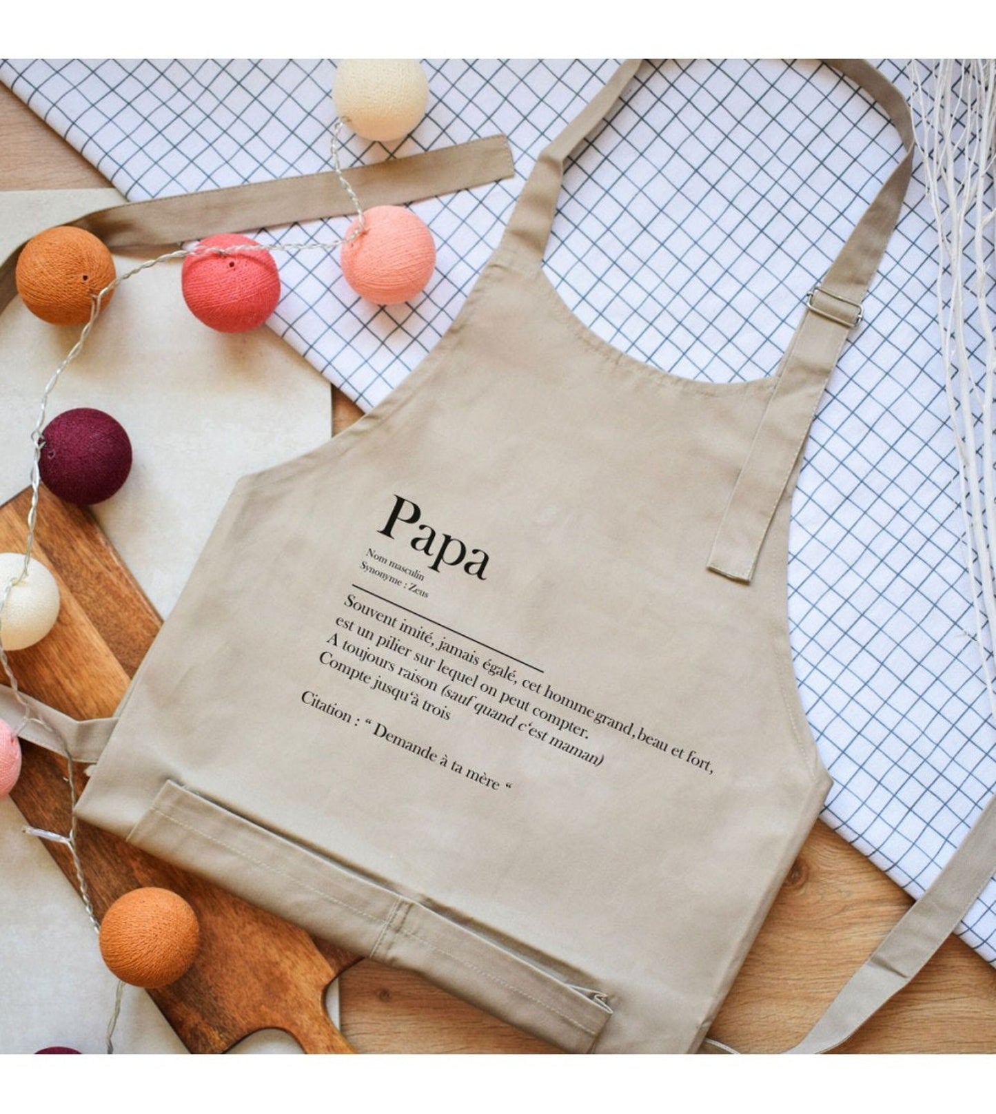 Grembiule da cucina “Papà” con stampa