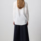 Camicia oversize bianca con ricami floreali