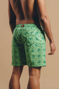 Costume da bagno Tiles in SEAQUAL® YARN verde acqua