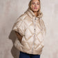 Cappa imbottita oversize con cappuccio e zip