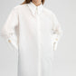 Camicia in popeline misto cotone con polsini ampi