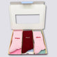 Set da 3 calze colorate con ricamo “Amore, Merci, Chérie”