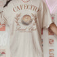 T-shirt Oversize Grafica “Cafecito Social Club” in Cotone