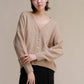 Cardigan oversize in tweed