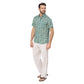 Camicia estiva a maniche corte in voile di cotone