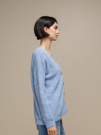 Cardigan in maglia con scollo a V e bottoni