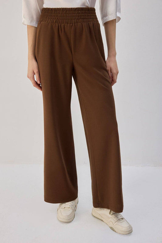 Pantaloni Scuba a Vita Elasticizzata