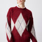 Maglione in maglia a rombi