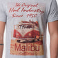T-shirt uomo grigia Malibu California in cotone