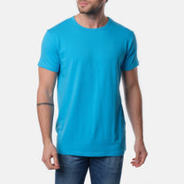 T-shirt uomo turchese a maniche corte