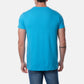 T-shirt uomo turchese a maniche corte