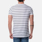 T-shirt uomo a righe navy in cotone