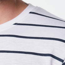 T-shirt uomo a righe navy in cotone