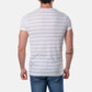T-shirt uomo a righe grigie in cotone