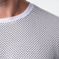 T-shirt uomo bianca con micro stampa a cuori