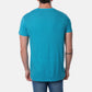 T-shirt uomo turchese con micro fantasia a cuori