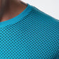 T-shirt uomo turchese con micro fantasia a cuori