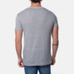 T-shirt uomo grigia in cotone con micro stampa a cuori