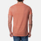 T-shirt uomo corallo con micro stampa cuori in cotone