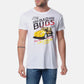 T-shirt uomo in cotone con stampa auto vintage