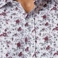 Camicia uomo floreale grigia a maniche lunghe