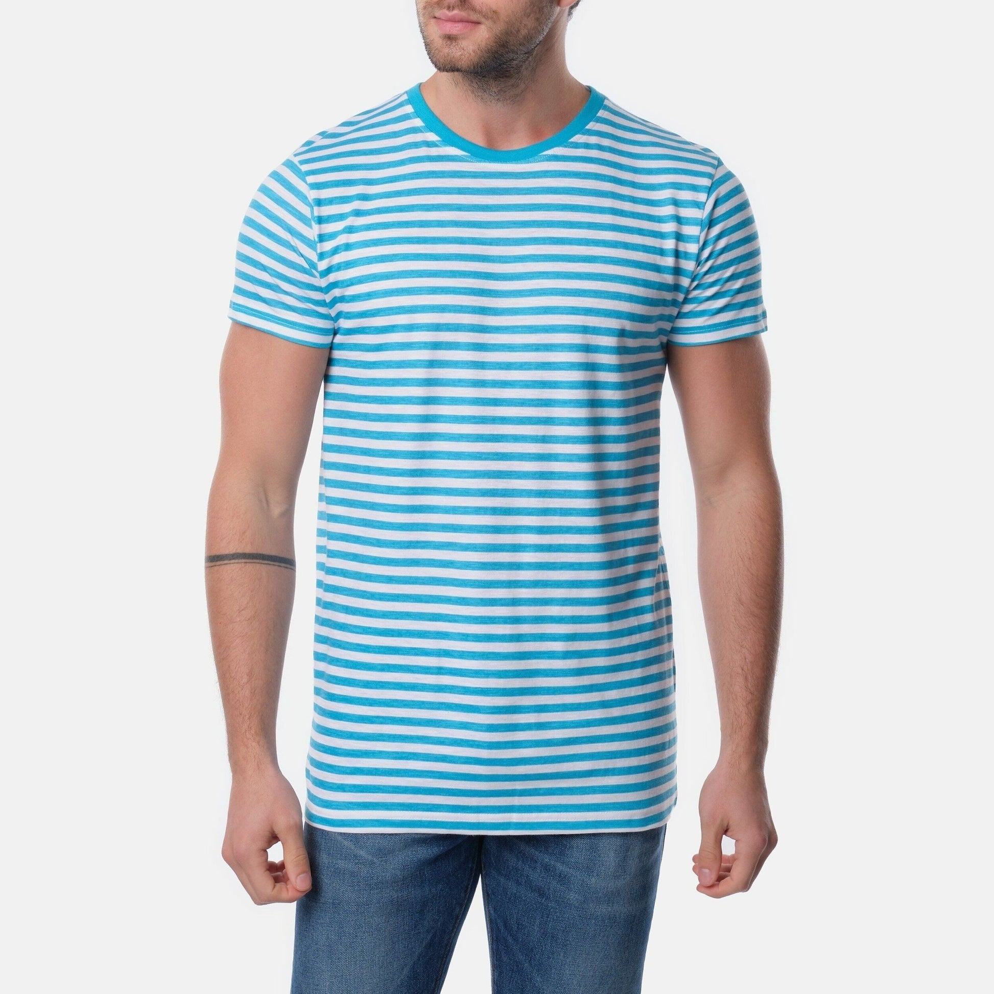T-shirt uomo a righe in cotone