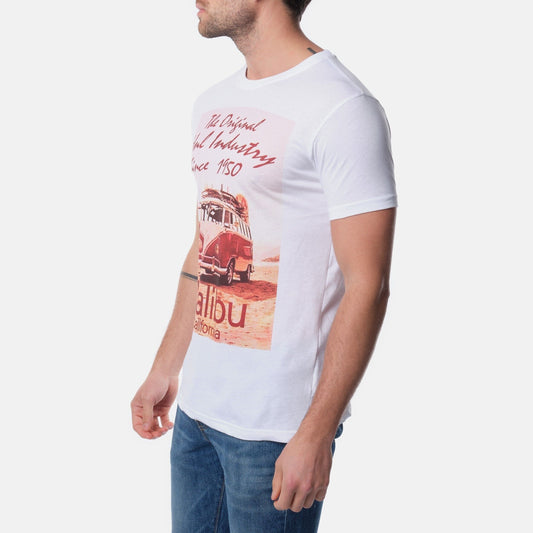 T-shirt uomo California con stampa vintage