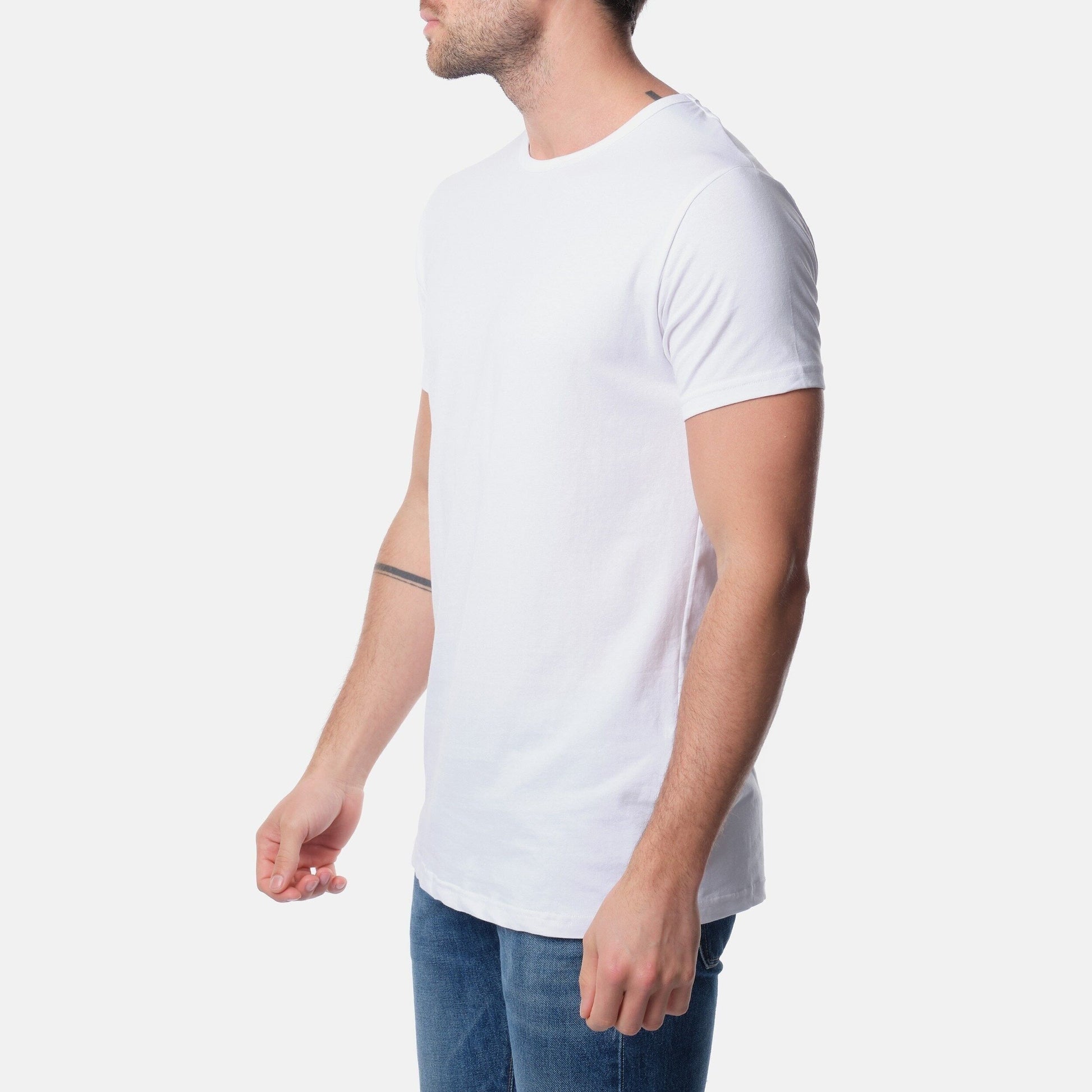 T-shirt uomo basic girocollo in cotone elasticizzato (pack assortito)