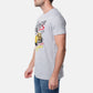 T-shirt uomo grigia con stampa vintage auto