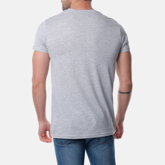 T-shirt uomo grigia con stampa vintage auto