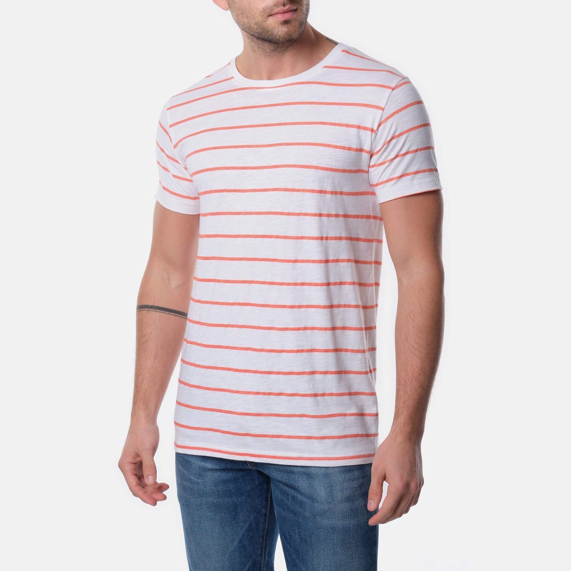 T-shirt uomo a righe in cotone girocollo – confezione assortita