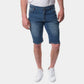 Bermuda jeans uomo blu scuro