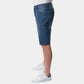 Bermuda jeans uomo blu scuro