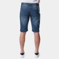 Bermuda jeans uomo blu scuro