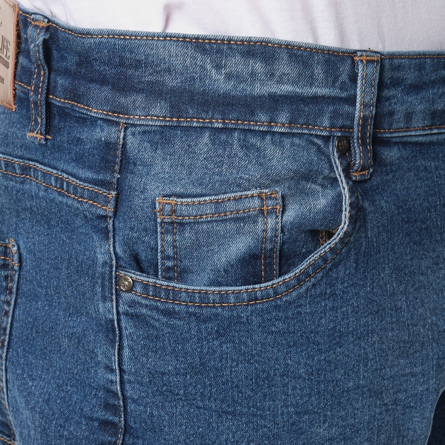 Bermuda jeans uomo blu scuro
