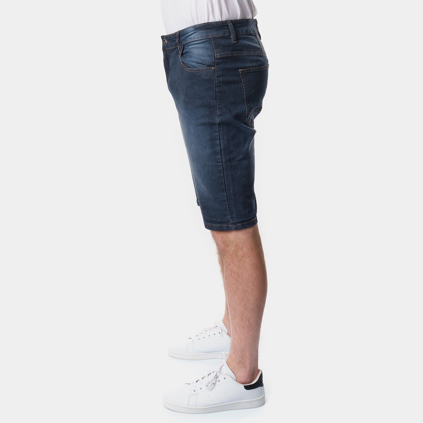 Bermuda jeans uomo blu raw