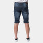 Bermuda jeans uomo blu raw