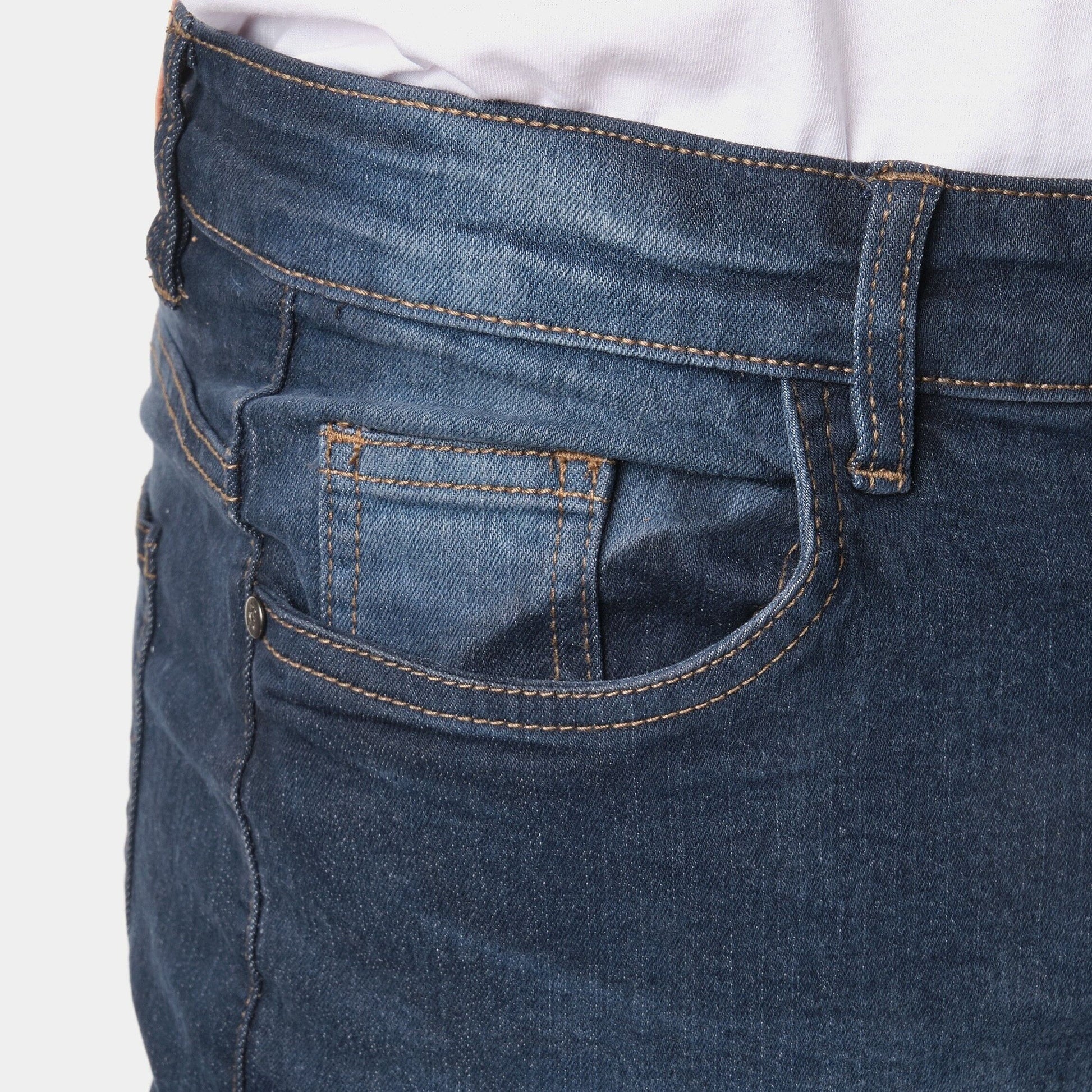 Bermuda jeans uomo blu raw
