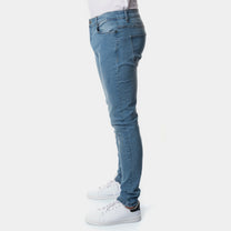 Jeans uomo azzurro chiaro elasticizzato a 5 tasche