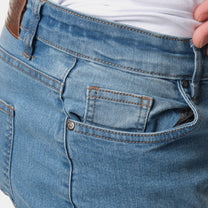 Jeans uomo azzurro chiaro elasticizzato a 5 tasche